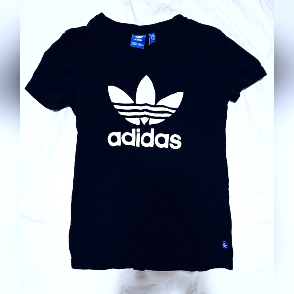 Adidas Originals Black & White Trefoil Logo XS Tee